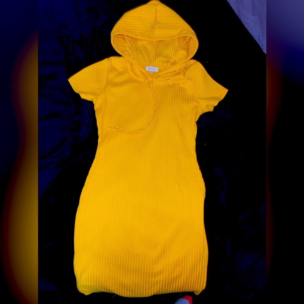 Yellow size medium Hoodie dress